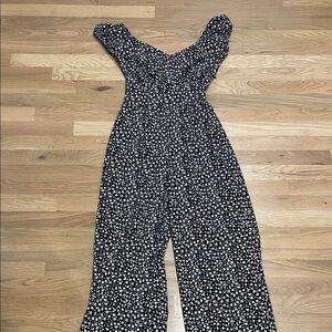 Chic Black Floral Jumpsuit